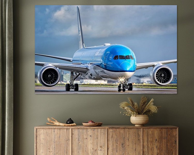 KLM 787-9 Dreamliner by Dennis Janssen on canvas, poster